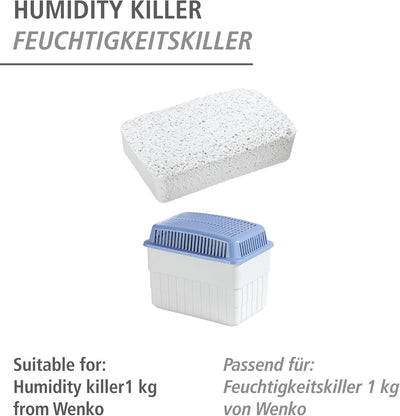 WENKO Nachfüllpack für Luftentfeuchter 3 x 1 kg, Nachfüllpackung für Raumentfeuchter Weiss Lavendel,