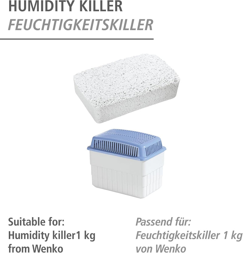WENKO Nachfüllpack für Luftentfeuchter 3 x 1 kg, Nachfüllpackung für Raumentfeuchter Weiss Lavendel,