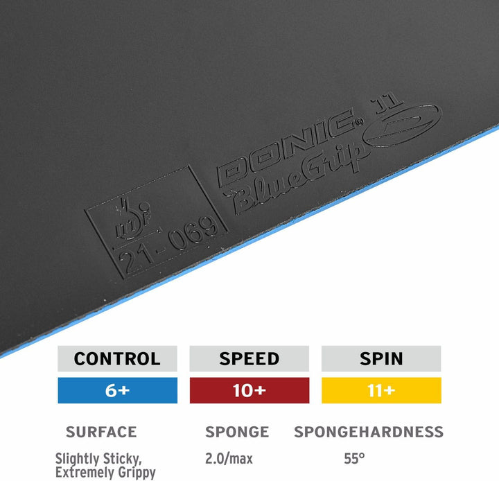 Donic Belag BlueGrip J1 Max Schwarz, Max Schwarz