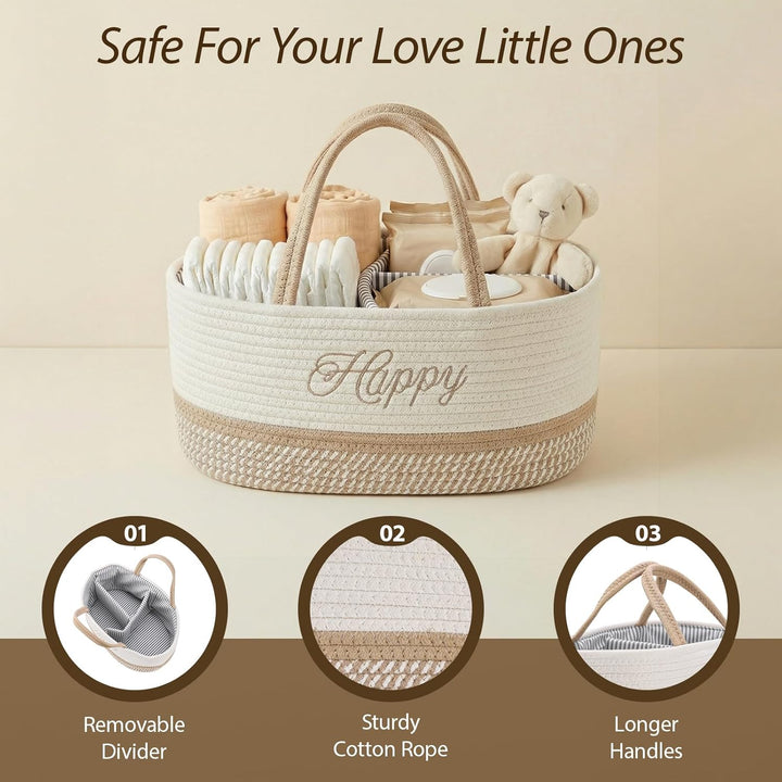 Klapptisch Organizer, Baby Organizer Korb, Klapptisch Aufbewahrungskorb, Windel Caddy mit Türgriff,