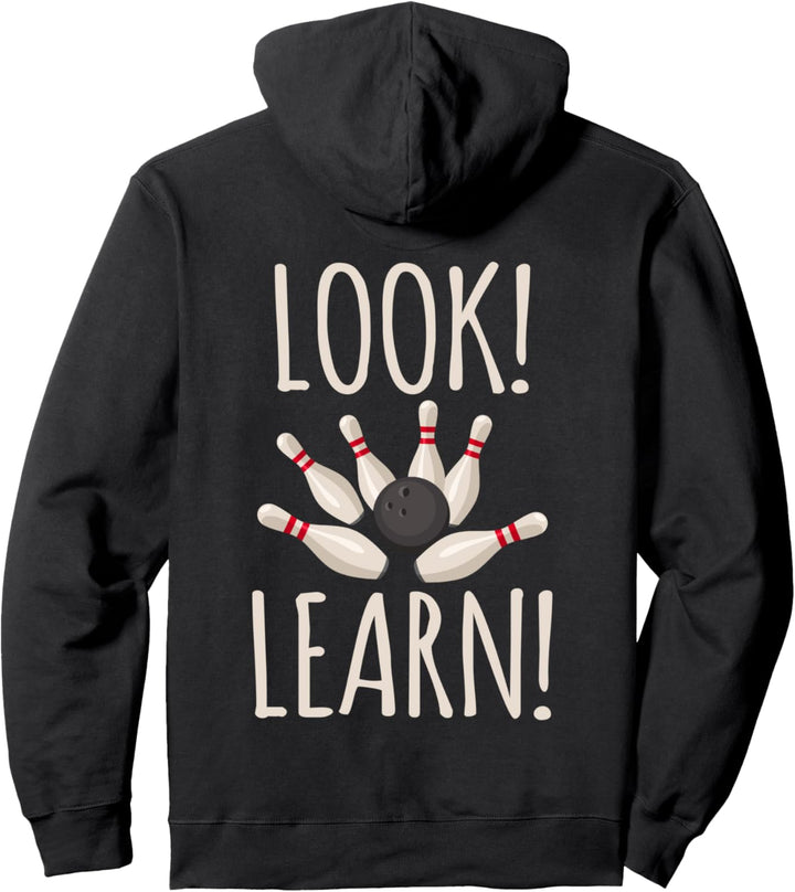Look! Learn! - Bowling Angeber - Bowlingkugel - Bowler Pullover Hoodie