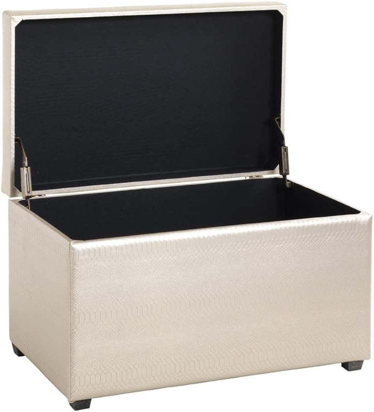 HAKU Möbel Sitztruhe, MDF, Gold, T 40 x B 65 x H 42 cm, Gold