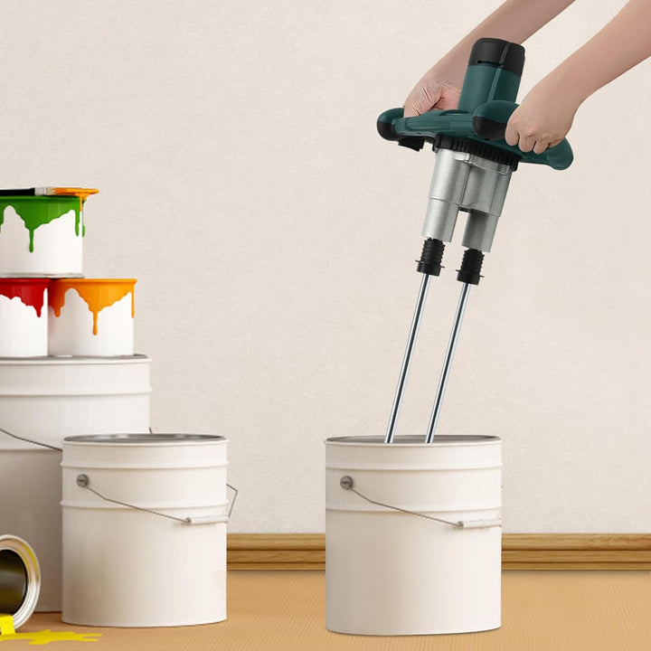 Profi Rührwerk Mörtelrührer, 2800W Mischmörtelrührer mit Doppel Rührwerk GRW-2 Twin - Doppel-Rührqui