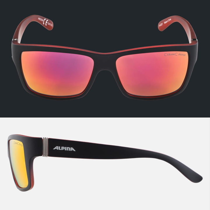 ALPINA KACEY - Verspiegelte und Bruchsichere Sonnenbrille Mit 100% UV-Schutz Für Erwachsene Black Ma