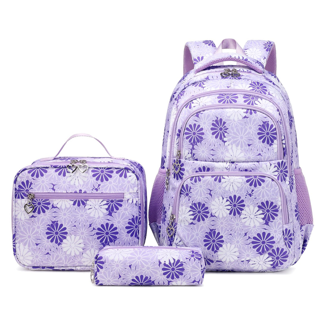 ZHIERNA Schulrucksack Mädchen Teenager Schule Rucksack Damen Schulranzen Kinder Schultasche mit Lunc