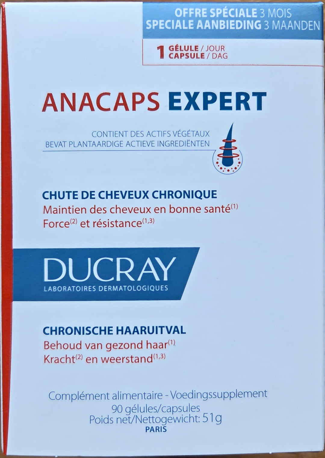 ANACAPS EXPERT complemento caída reaccional 90 cápsulas