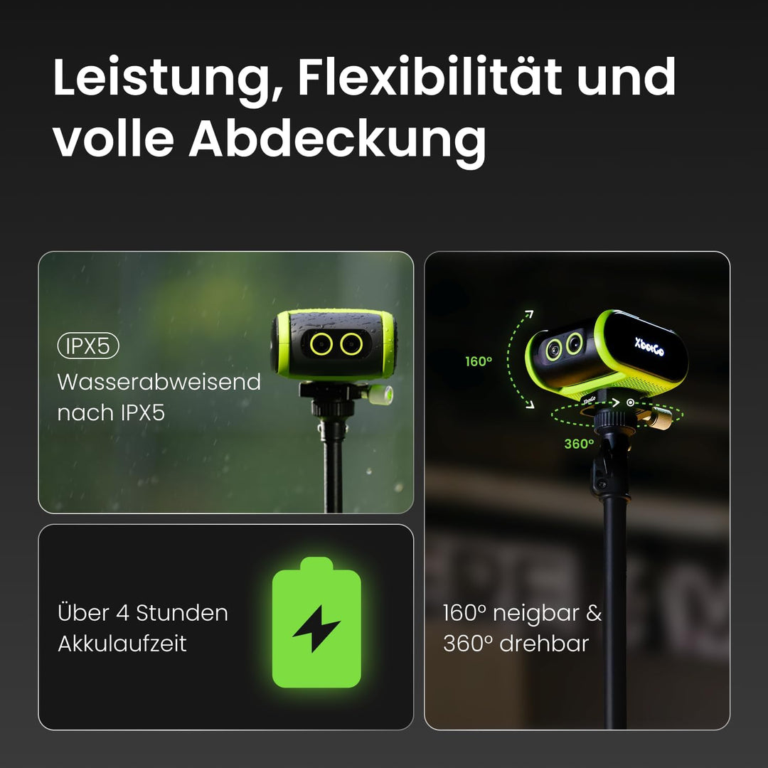 XbotGo Falcon 4K AI Sportkamera, Edge Green