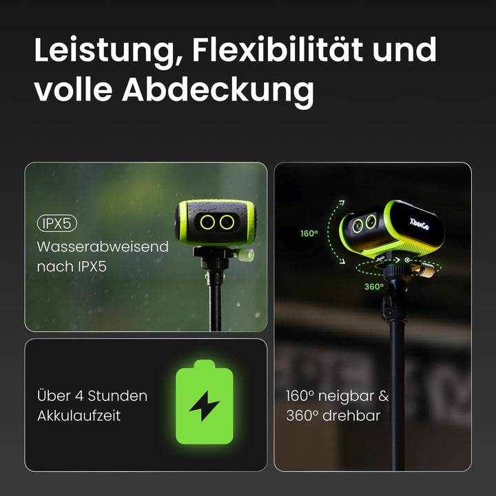 XbotGo Falcon 4K AI Sportkamera, Edge Green