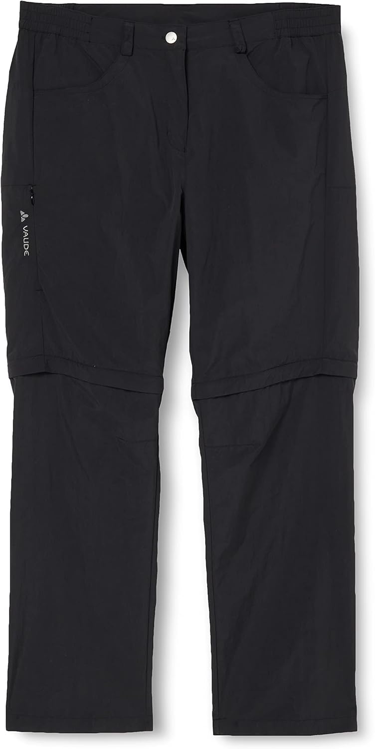 VAUDE Damen Hose Women's Farley Zo Pants V 40 Kurz Schwarz, 40 Kurz Schwarz