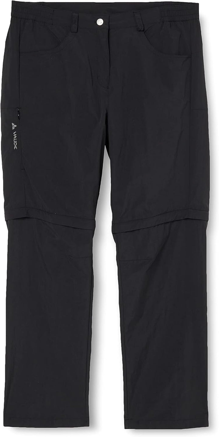 VAUDE Damen Hose Women's Farley Zo Pants V 40 Kurz Schwarz, 40 Kurz Schwarz