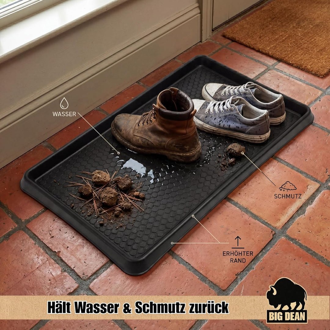 BigDean 2 Stück XXL Premium Schuhabtropfschale 92x52cm extra robust Made in Europa