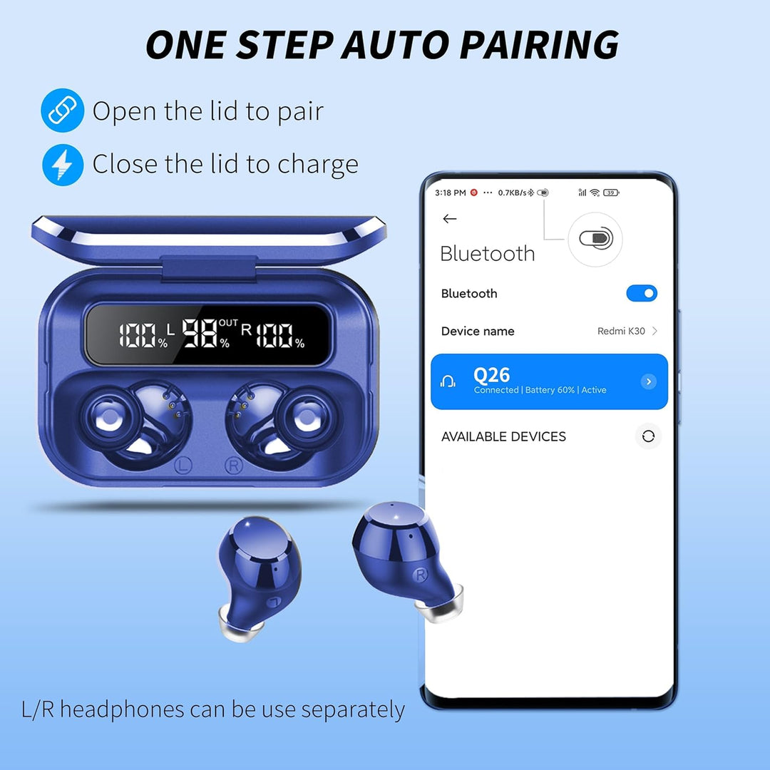 Bluetooth Kopfhörer,Kopfhörer Kabellos Bluetooth 5.3 In Ear Kopfhörer mit 4 ENC Noise Cancelling Mic