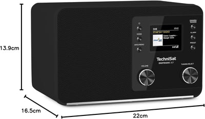 TechniSat DIGITRADIO 307 - DAB Radio (DAB+, UKW, Aux-Eingang, Kopfhöreranschluss, Favoritenspeicher,