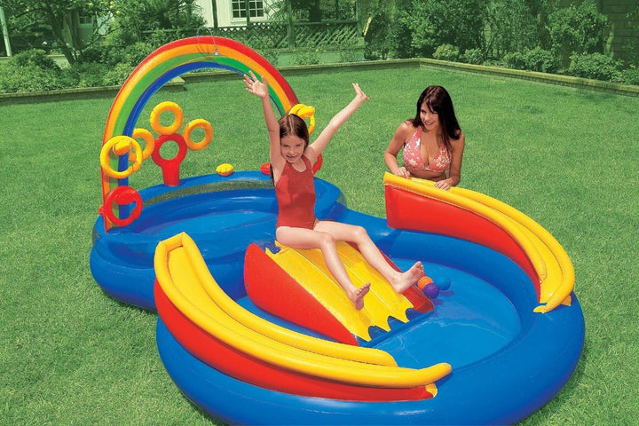 INTEX Inflatable Kids Rainbow Ring Water Play Center 57453EP by Intex