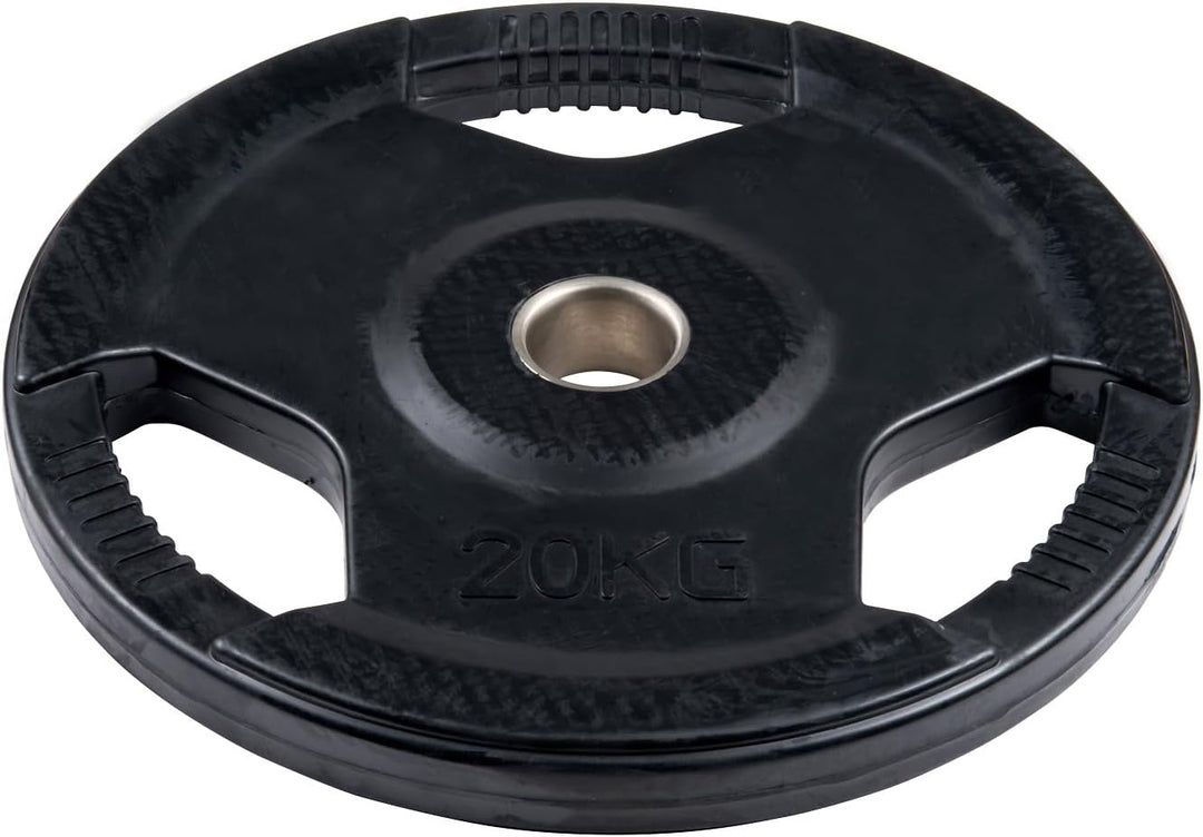 Sport-Thieme Wettkampf-Hantelscheiben Gummiert | 50 mm | 5kg - 25kg | Gusseisen | Mit Griffmulden |