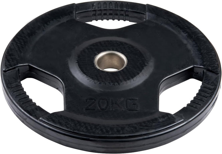 Sport-Thieme Wettkampf-Hantelscheiben Gummiert | 50 mm | 5kg - 25kg | Gusseisen | Mit Griffmulden |