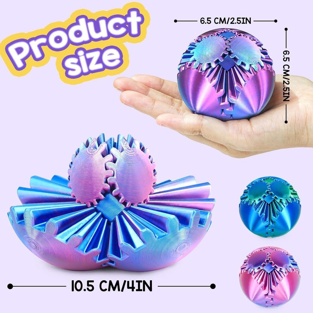Gear Ball 3D gedrucktes Fidget Spielzeug Drehbare Zahnradkugel Stressabbau Schreibtischspielzeug Erw