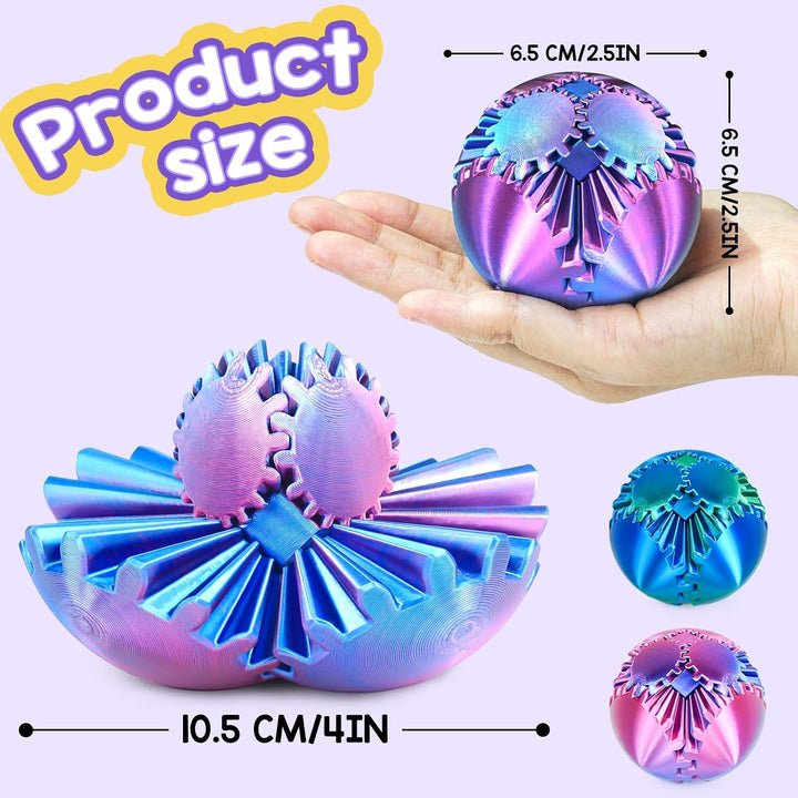 Gear Ball 3D gedrucktes Fidget Spielzeug Drehbare Zahnradkugel Stressabbau Schreibtischspielzeug Erw