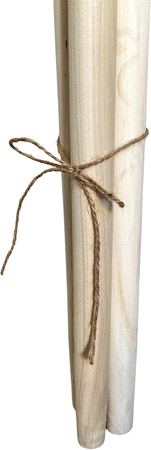 pokm toolsmarket - Besenstiel Holz Ersatzstiel, 130 cm, Holzstiel aus Pappelholz, Gerätestiel Ø37 mm