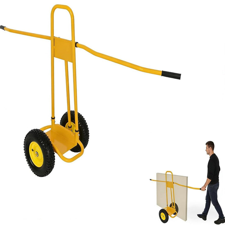 Plattenkarre Platten Transportwagen Tragkraft 500 KG mit 4 Vollgummi Rädern Abnehmbarer Bollerwagen