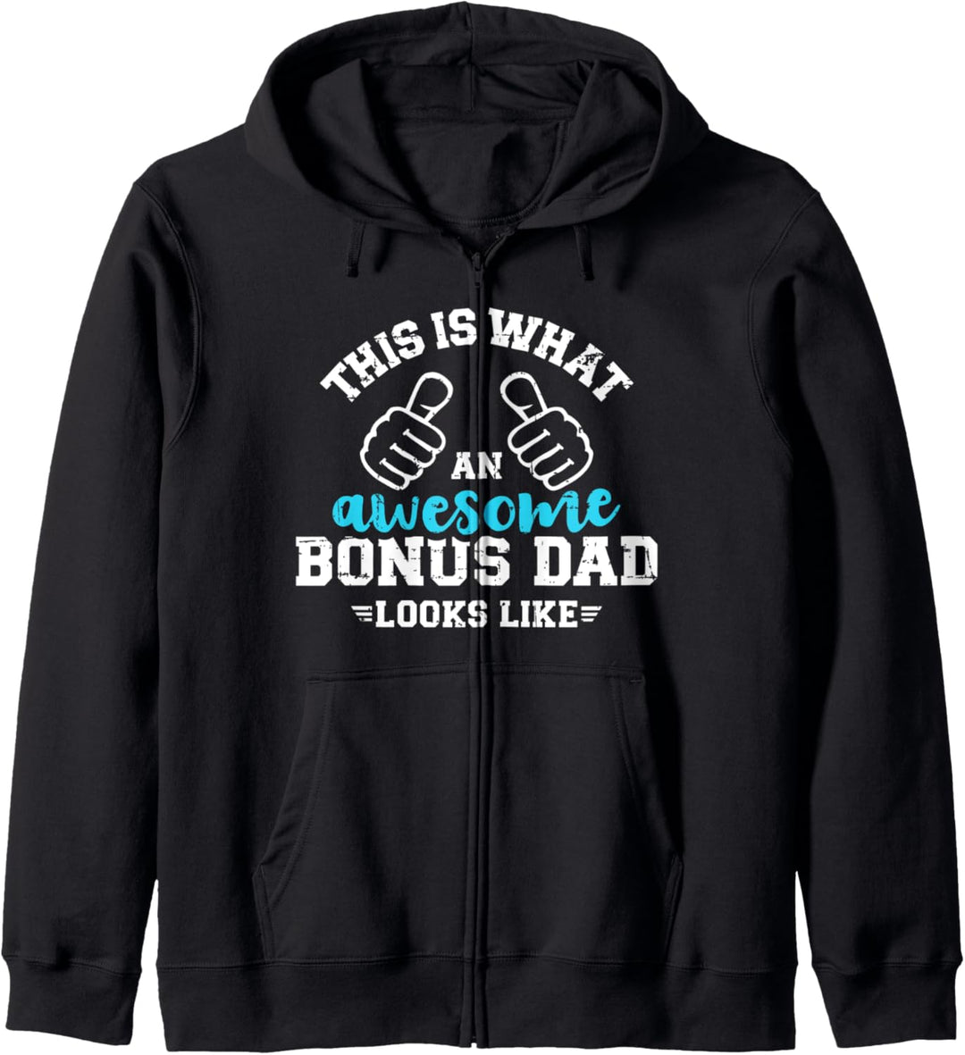 So sieht ein richtig cooler Bonus Papa aus lustiger Spruch Kapuzenjacke