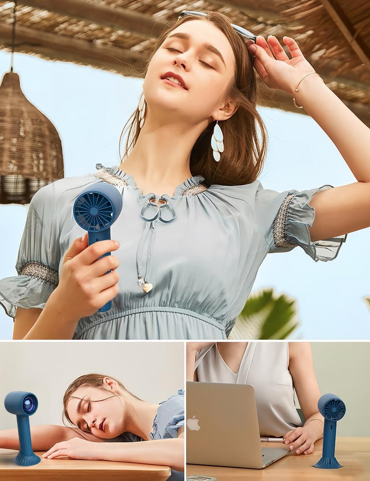 KENSUKA Handventilator Akku Aufladbar mit Aromatherapie HA1, Tragbarer Mini Handventilator mit 2000a