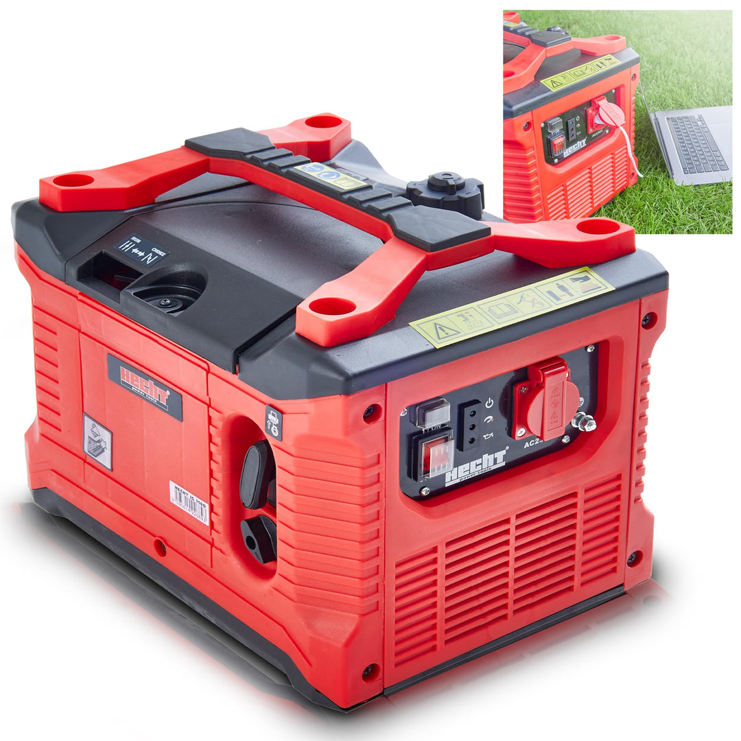 HECHT Inverter - Stromerzeuger Notstromaggregat – 4,5 Liter Benzin Tank – 5 Stunden Laufzeit – leise