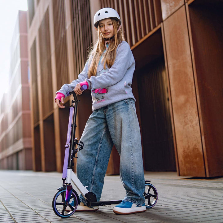 MOVINO Infinity Roller Scooter City Roller Tretroller Klappbar Höhenverstellbar Mit Flaschenhalter F