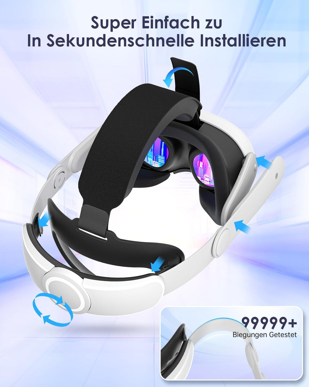 Maecker vr Elite Strap Kompatibel für Quest 3 Strap für Quest 3 Zubehör Bequemer Stabiler Strap Ersa
