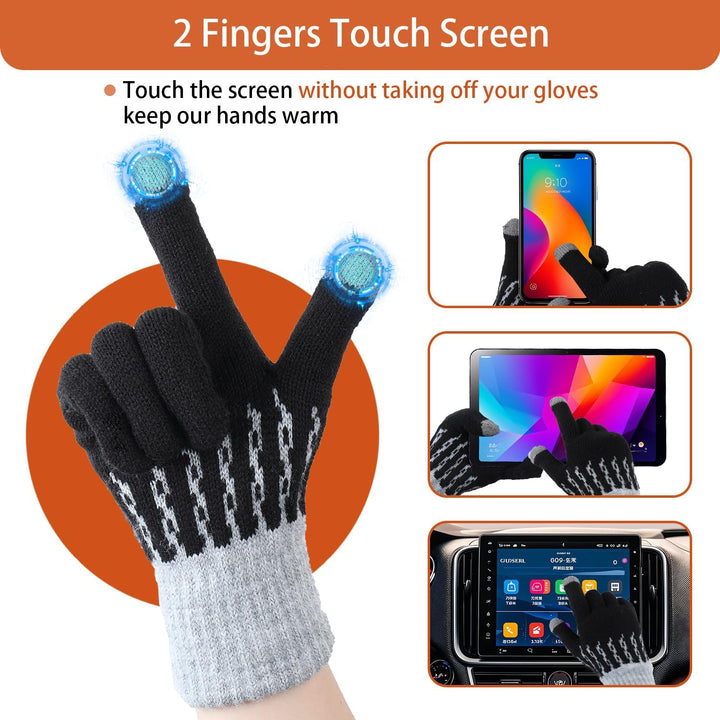 USB Beheizte Handschuhe für Männer Frauen, Winter Hände Warm Handschuh Vollhände Touchscreen Laptop