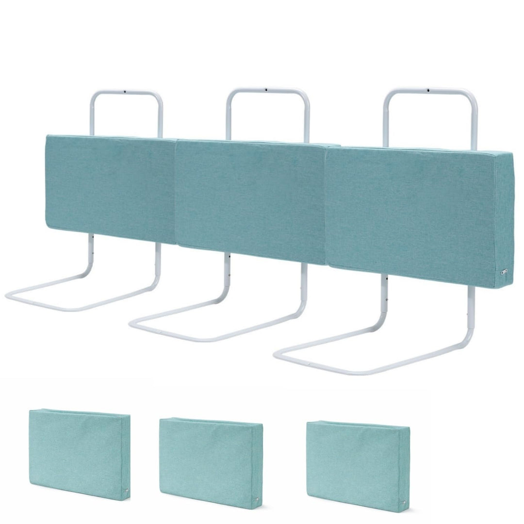 Ikodm Bettgitter 3x60cm rausfallschutz Bett,Bettschutzgitter für Kinder 5-Loch Höhenverstellbar Bett