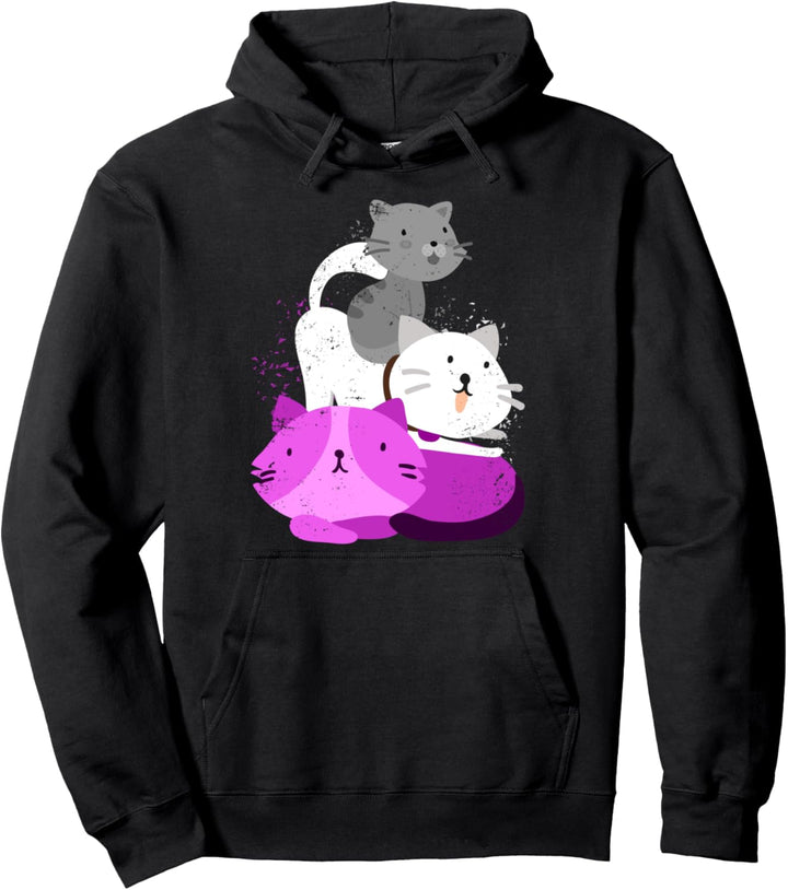 Ace Pride LGBTQIA Queer Haustier Geschenk Katze Asexuell Pullover Hoodie
