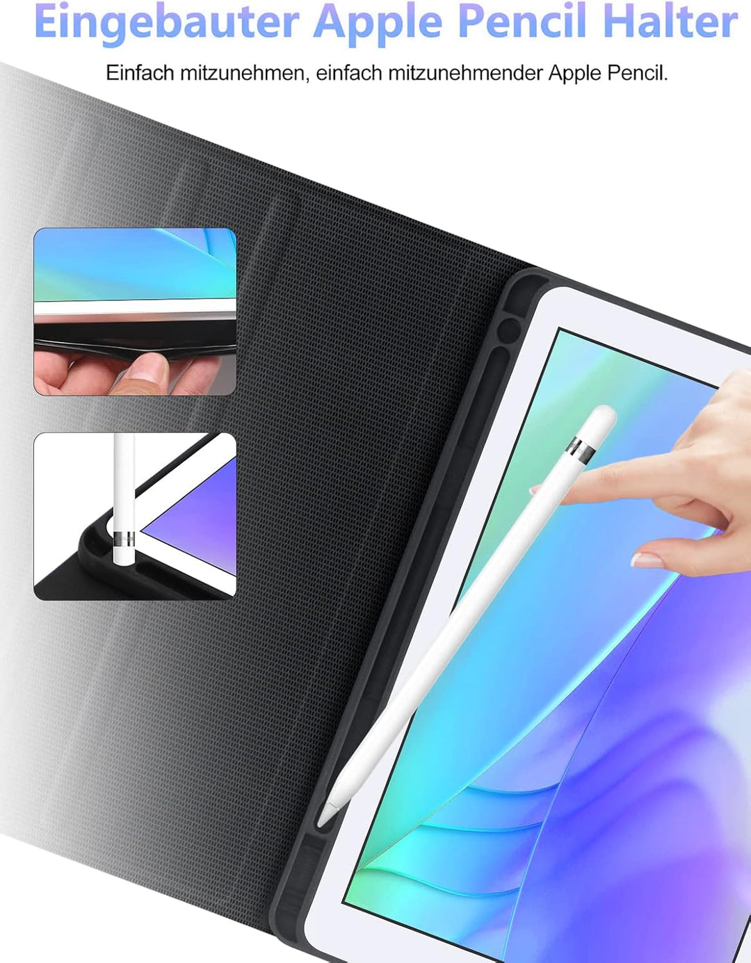 IVEOPPE Tastatur mit Touchpad Hülle mit iPad 2018 (6.Gen)/iPad 2017(5.Gen)/iPad Pro 9.7/iPad Air 2/i