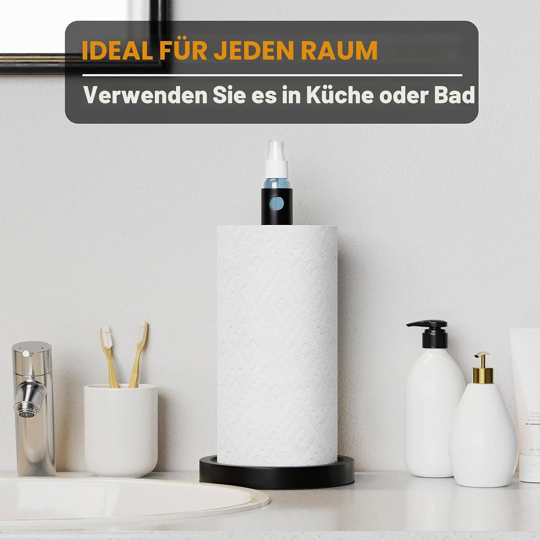 SpaceAid 2-in-1-Papierhandtuchhalter mit Sprühflasche, Arbeitsplatten-Papierhandtuchhalter Ständer m