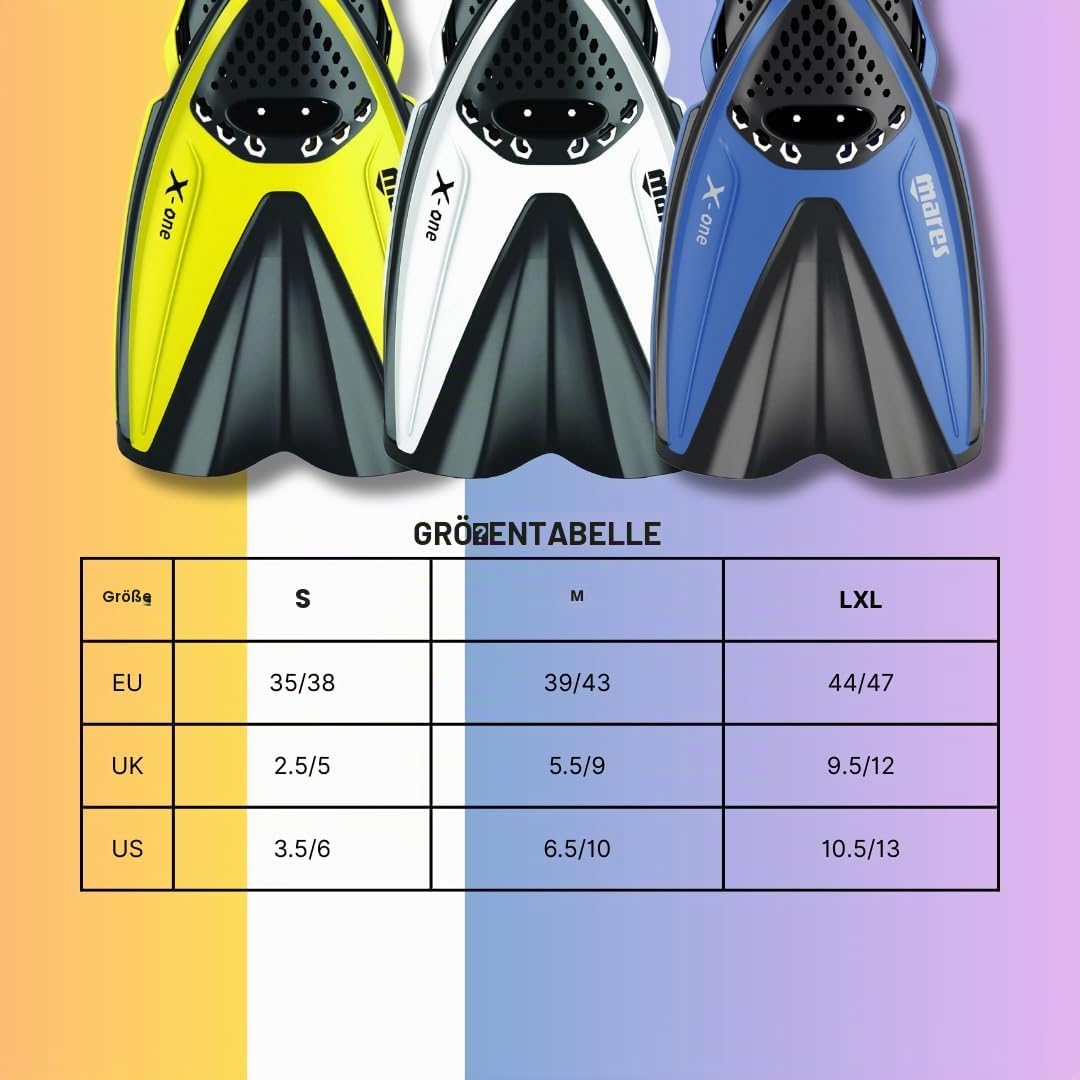 Flosse Mares Aquazone X-One, Schnorchelflosse Erwachsene – Unisex Blau M/L, Blau M/L