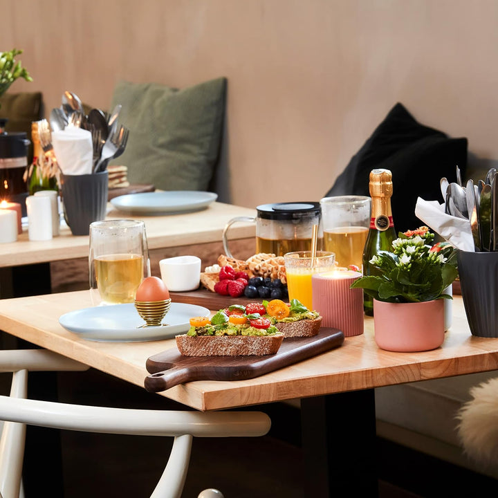 Point-Virgule Servierbrett aus Walnussholz mit Griff, perfekt zum Servieren von Vorspeisen und Käse,