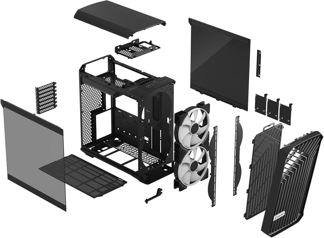 Fractal Design Torrent Compact RGB Black - Light Tint Tempered Glass Side Panels - Open Grille for M