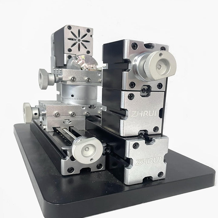 ZHRUI Hochleistungs-Mini-Drehmaschine, 60 W, aus Metall, Heimwerker, 4-Achsen, Drehmaschinen, Werkze