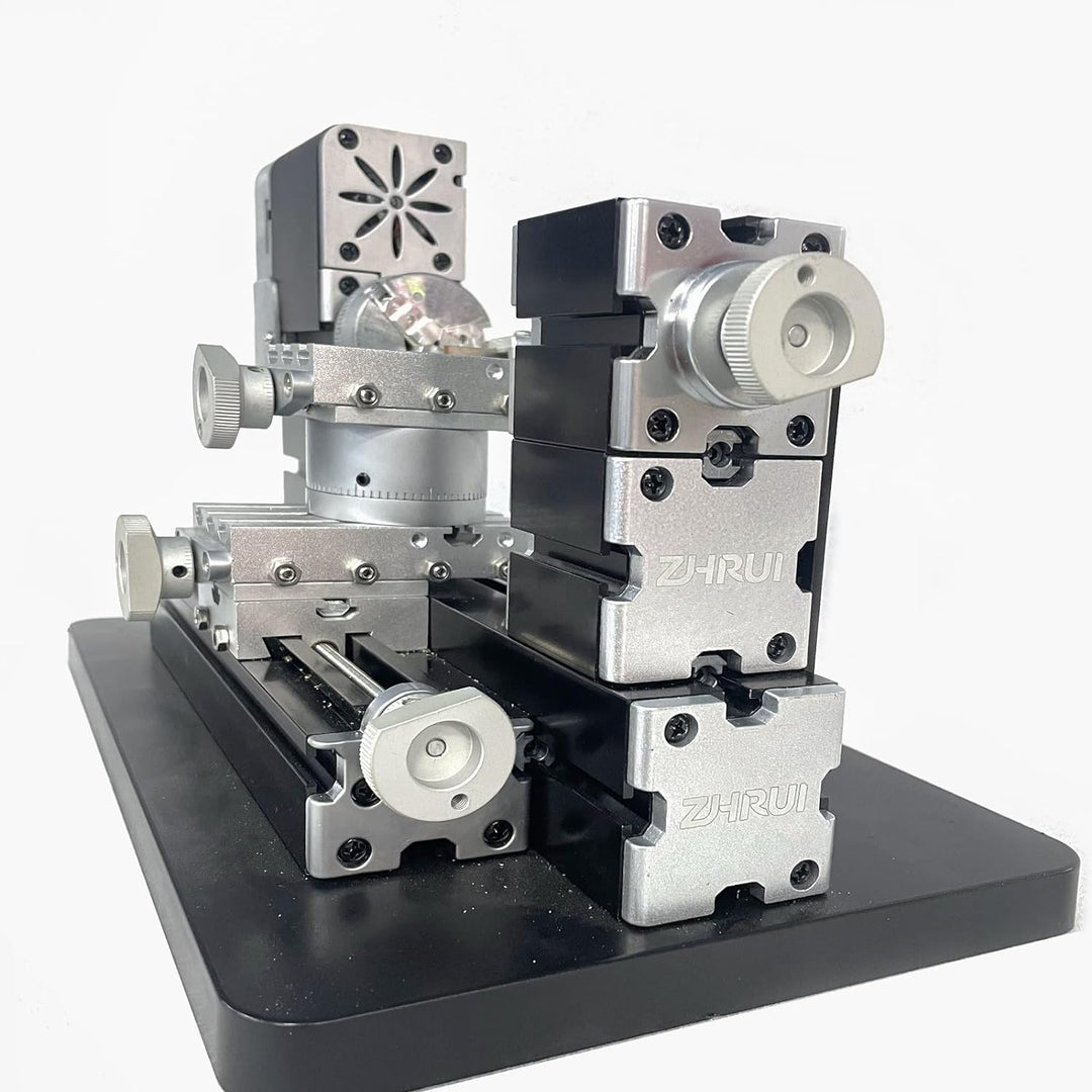 ZHRUI Hochleistungs-Mini-Drehmaschine, 60 W, aus Metall, Heimwerker, 4-Achsen, Drehmaschinen, Werkze