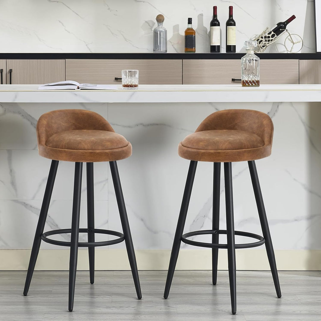 WOLTU BH327br-1 Barhocker 1er Set Barstuhl Hocker Tresenhocker Bistrohocker Designer Hocker mit Lehn