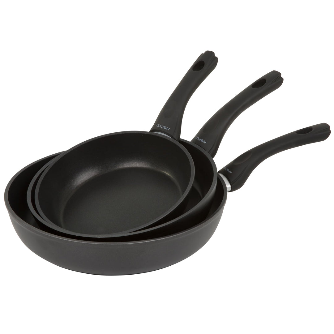 AMBITION Pfannenset 3 teilig Magnat Pfanne 20/24/28 cm aus Aluminium geschmiedet Antihaftbeschichtun