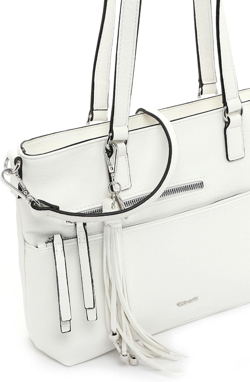 Tamaris Shopper Adele 30476 Damen Handtaschen Uni Einheitsgrösse White 300, Einheitsgrösse White 300