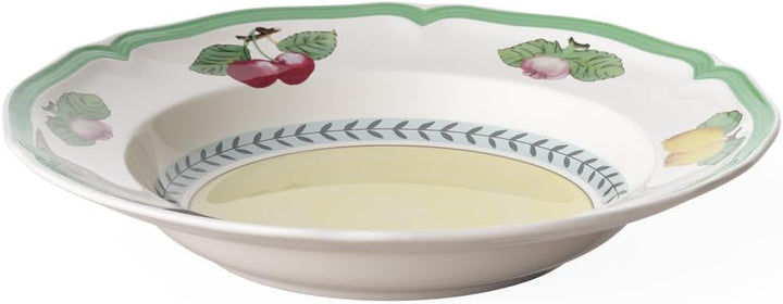 Villeroy &amp; Boch - French Garden Fleurence Suppenteller, 23 cm, Premium Porzellan, Weiss/Bunt 25 x 15