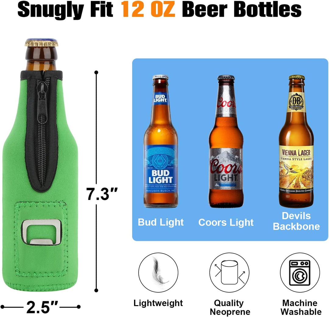 Desing Wish 4 Stück 12oz 330 ml Bier Flaschenkühler Neopren Manschette Bierkühler Flaschen Kühlmansc