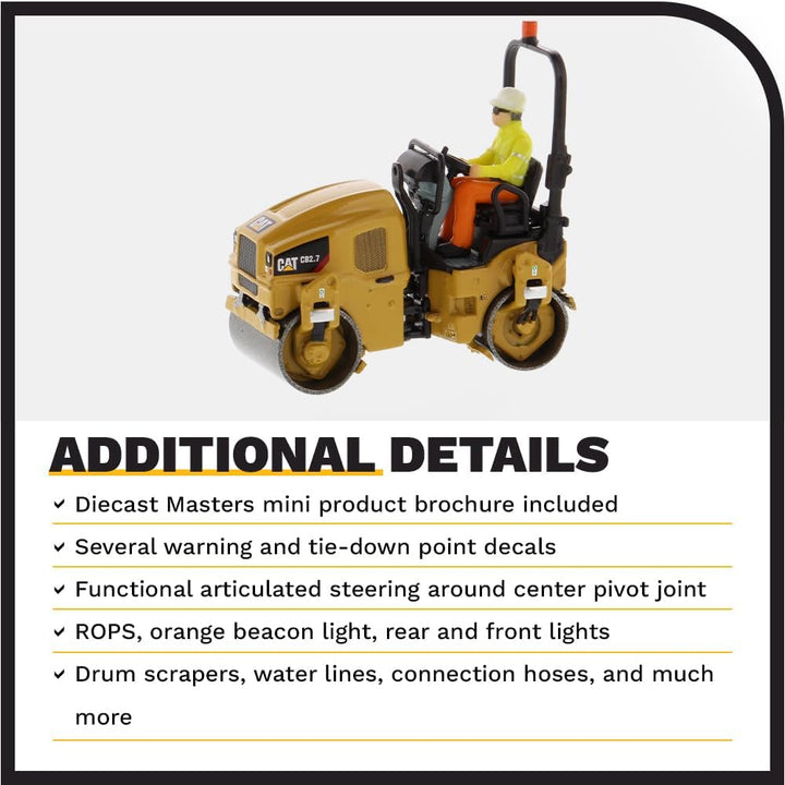 Caterpillar Diecast Masters 85593 Walze CB2.7, Massstab 1:50, ab 14 Jahren