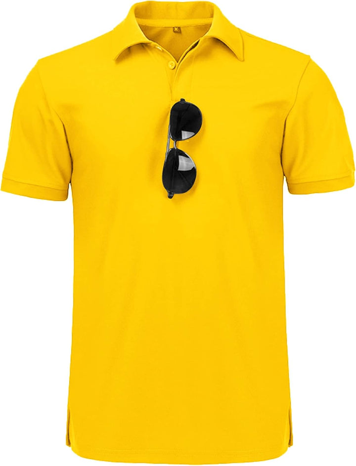 JACKETOWN Herren Kurzarm Poloshirt Schnelltrocknend Atmungsaktives Tshirt Tennis Sommer Poloshirts M