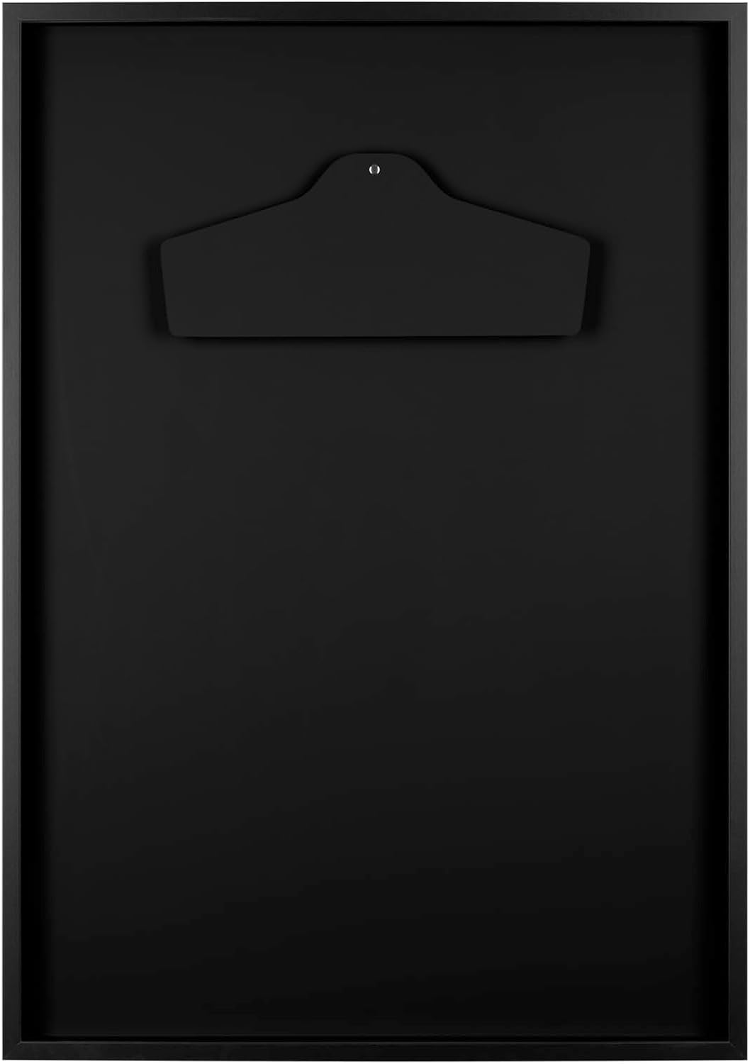 Trikotrahmen Schwarz 80x100 mit Passepartout Schwarz – 3D Objektrahmen für Fussballtrikots – Jersey