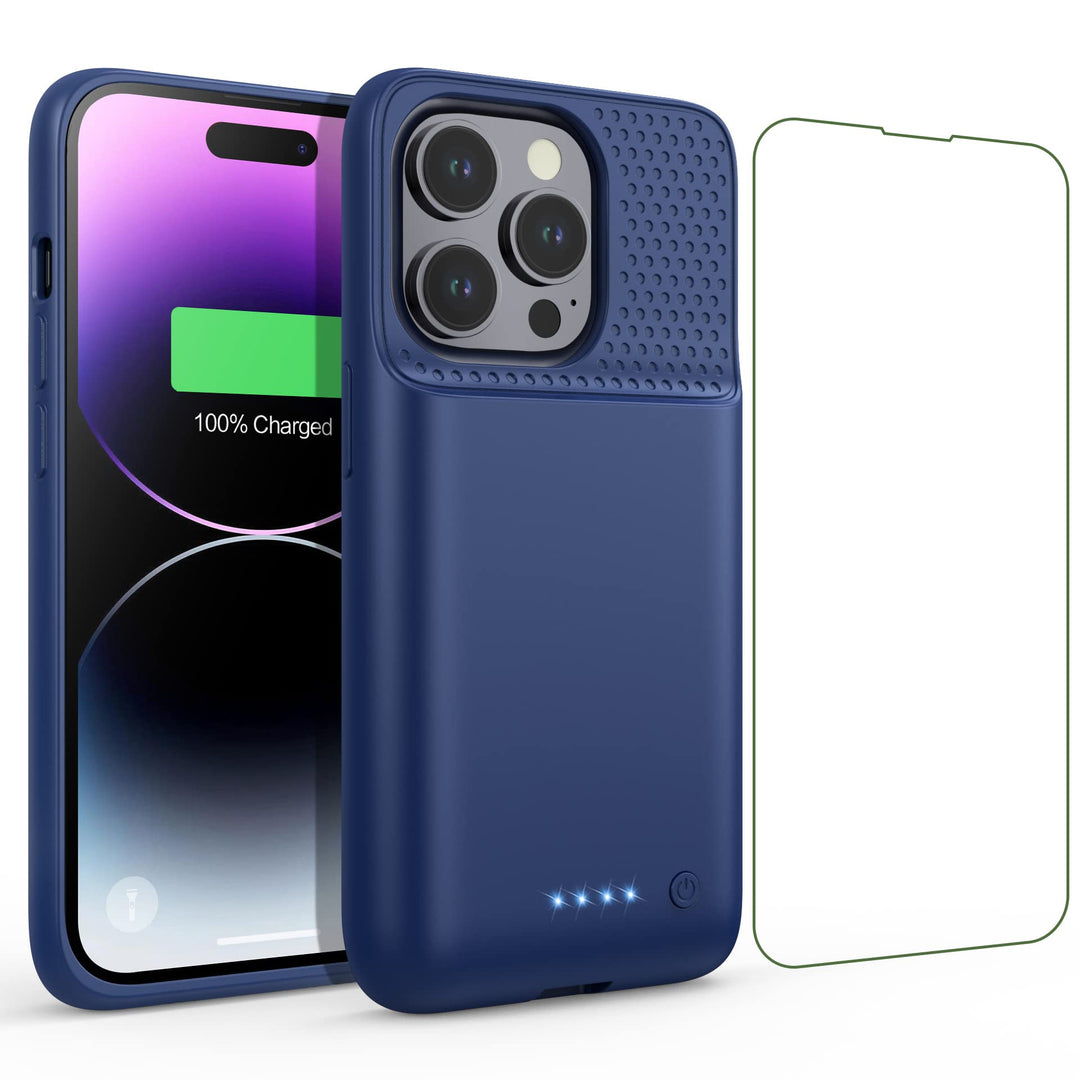 Feob Akkuhülle für iPhone 14 Pro,【2023 Neueste】7200mAh Smart Battery Case Zusatzakku Ladehülle Tragb
