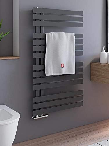 Schulte H02410660 Badheizkörper Breda, 106 x 60 cm, 556 Watt Leistung, Anschluss unten, anthrazit, H