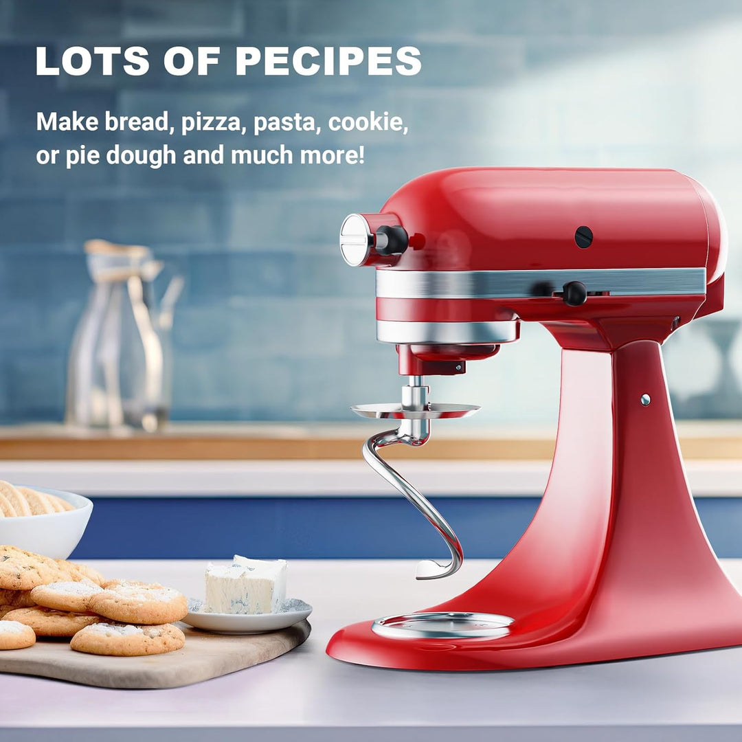 Cofun Edelstahl SpiralKnethaken für KitchenAid Zubehör, Knethaken für KitchenAid 4,5-5 Quart Kipp-St